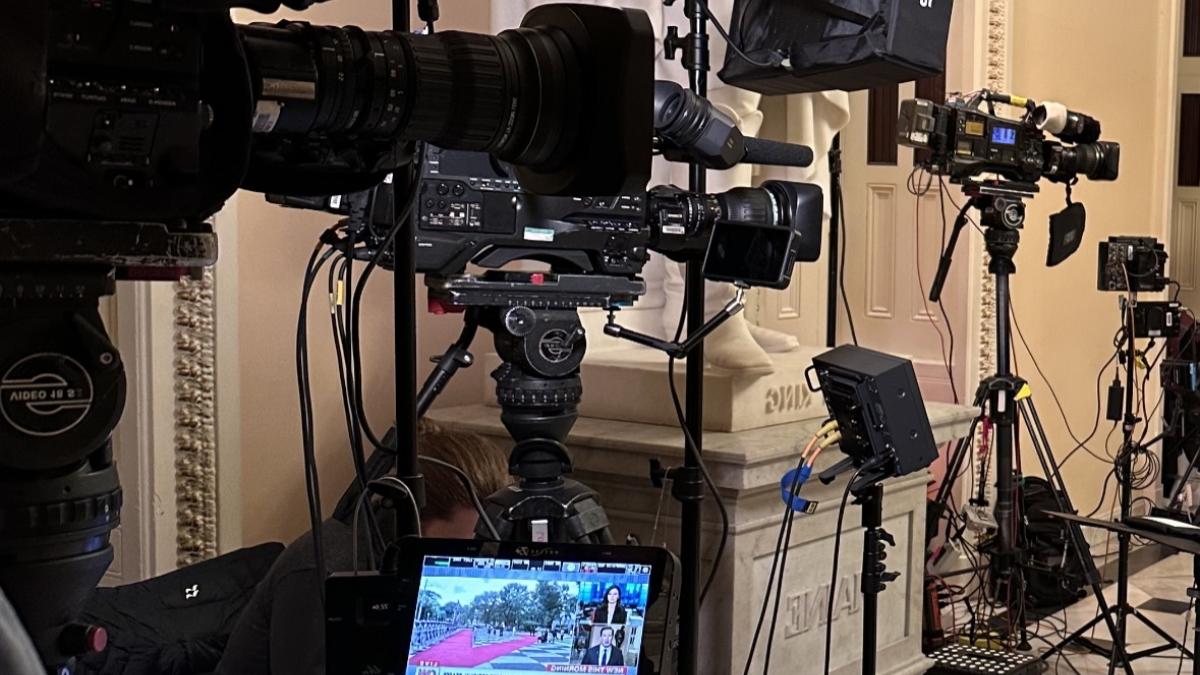 Seth at a news interview