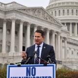 Congressman Moulton at the press conference