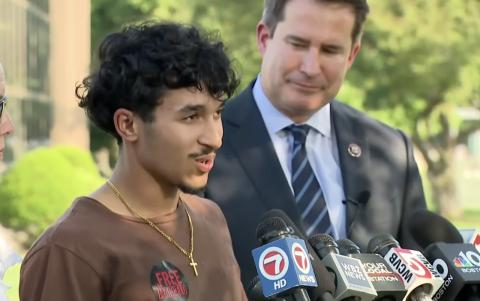 Congressman Moulton and Marcello Gomes